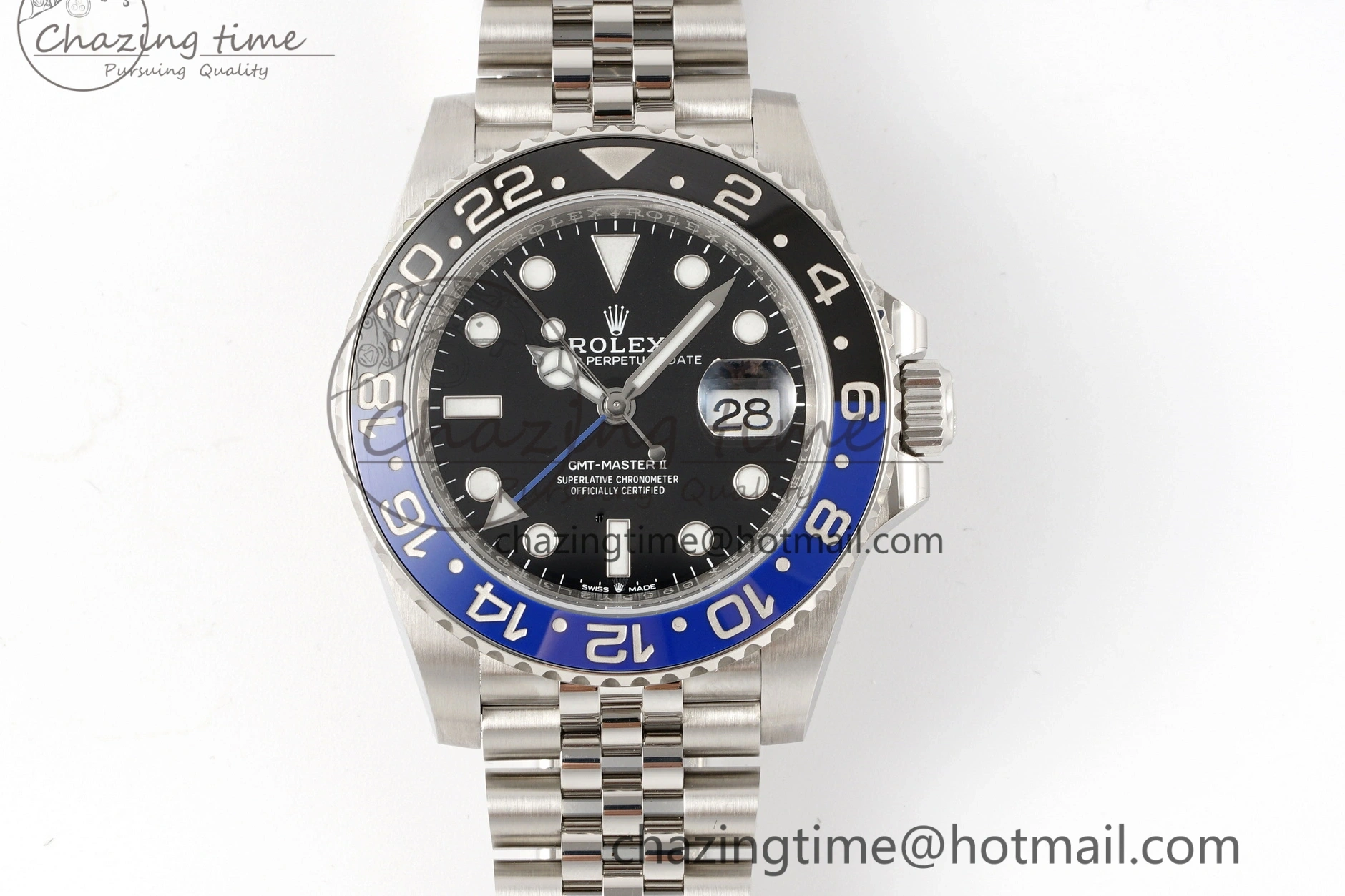 MiroTime 0419 GMT Master II 126710 BLNR Batman 904L SS C+F 1:1 Best Edition Black Dial on Jubilee Bracelet SH3285 CHS BestValue 1956